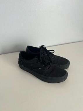 Vans Black Low-Top Canvas Skate Sneakers